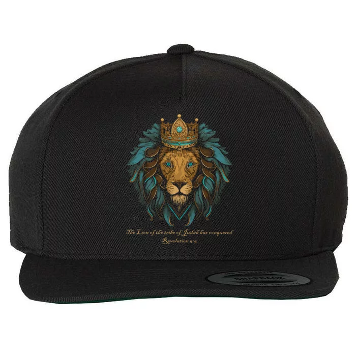 Lion Of Judah Jesus Revelation Bible Verse Christian Wool Snapback Cap