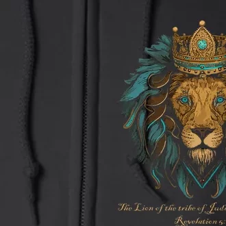 Lion Of Judah Jesus Revelation Bible Verse Christian Full Zip Hoodie