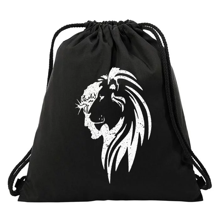 Lion Of Judah Jesus Christian Faith Men Women Gifts Drawstring Bag