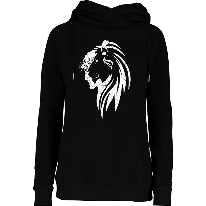 Lion Of Judah Jesus Christian Faith Men Women Gifts Womens Funnel Neck Pullover Hood