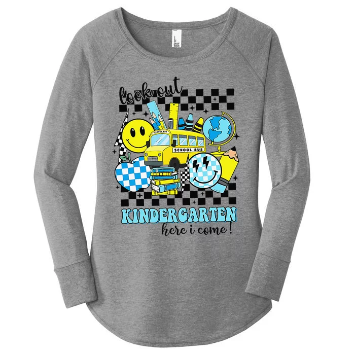 Look Out Kindergarten Here I Come Back To School Gift Women's Perfect Tri Tunic Long Sleeve Shirt