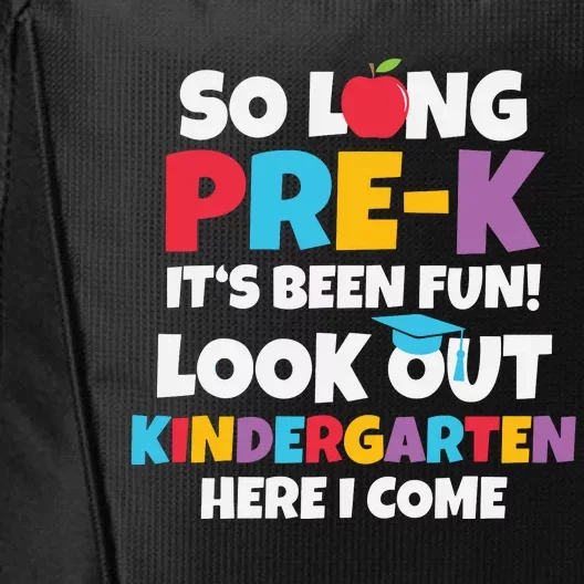 Look Out Kindergarten PreK Graduate Preschool Graduation City Backpack