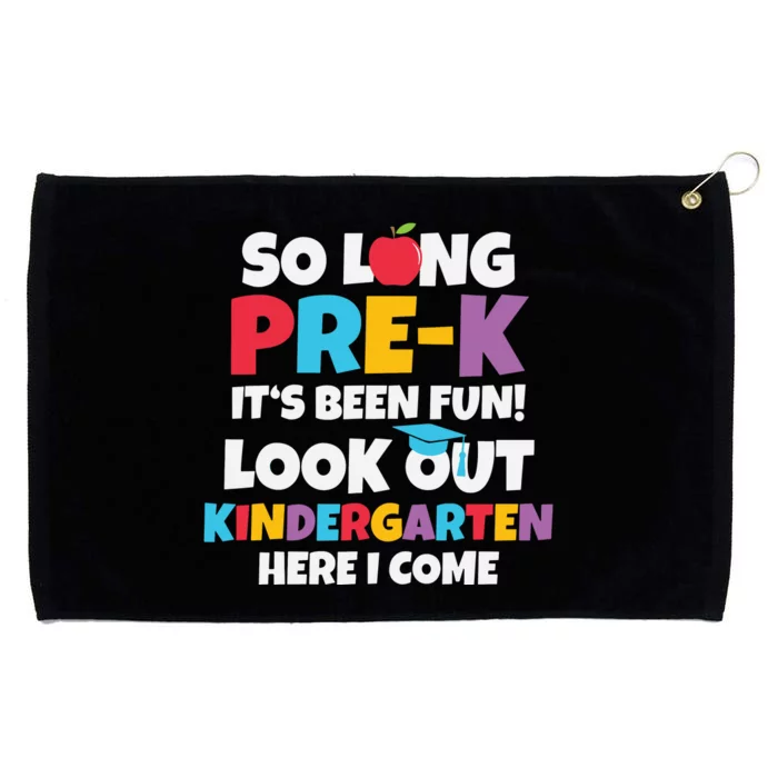 Look Out Kindergarten PreK Graduate Preschool Graduation Grommeted Golf Towel