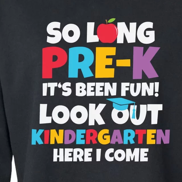 Look Out Kindergarten PreK Graduate Preschool Graduation Cropped Pullover Crew