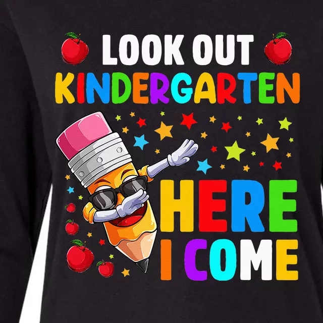 Look Out kindergarten Here I Come Back To School Womens Cotton Relaxed Long Sleeve T-Shirt