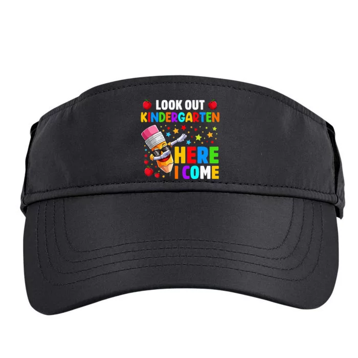 Look Out kindergarten Here I Come Back To School Adult Drive Performance Visor