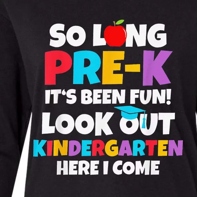 Look Out Kindergarten PreK Graduate Preschool Graduation Womens Cotton Relaxed Long Sleeve T-Shirt