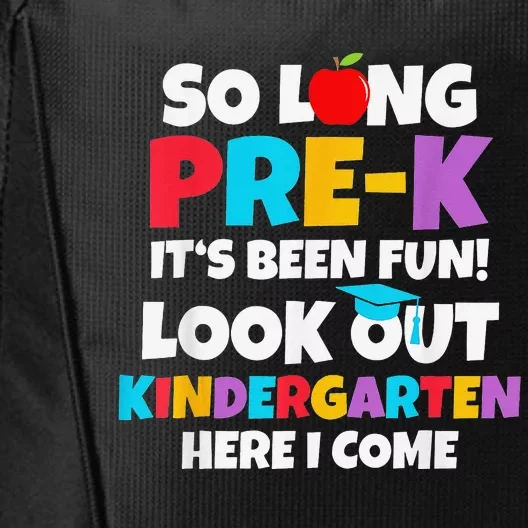 Look Out Kindergarten PreK Graduate Preschool Graduation City Backpack