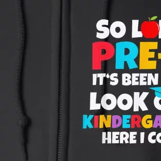 Look Out Kindergarten PreK Graduate Preschool Graduation Full Zip Hoodie