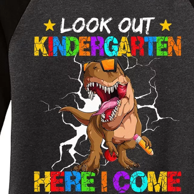 Look Out Kindergarten Here I Come Back To School Women's Tri-Blend 3/4-Sleeve Raglan Shirt