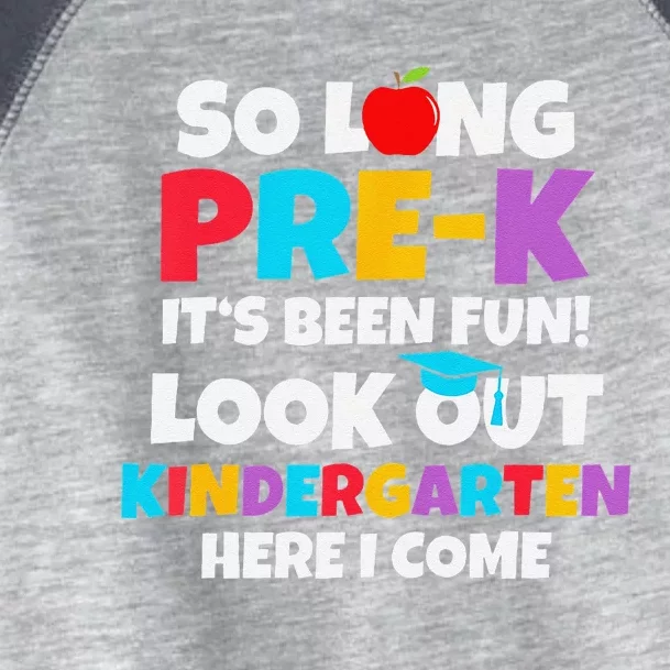 Look Out Kindergarten Prek Graduate Preschool Graduation Toddler Fine Jersey T-Shirt