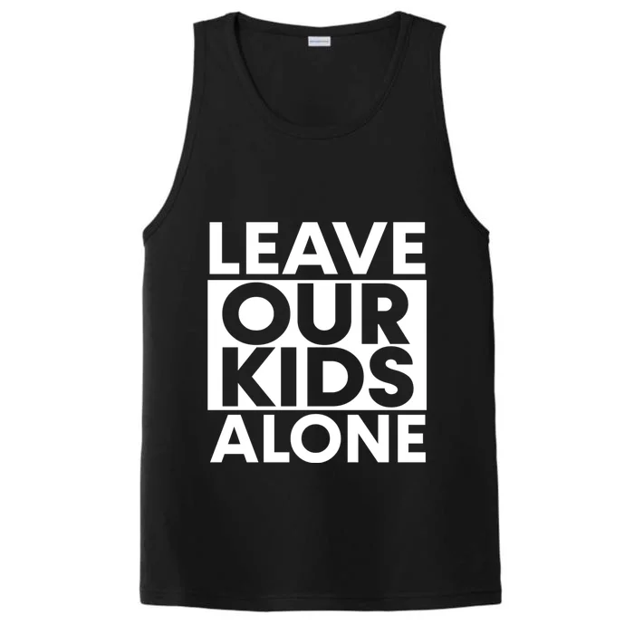 Leave Our Kids Alone Vintage USA Flag Tee Performance Tank