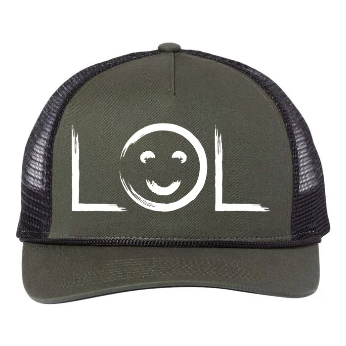 LOL Smiley Face Emoji Retro Rope Trucker Hat Cap