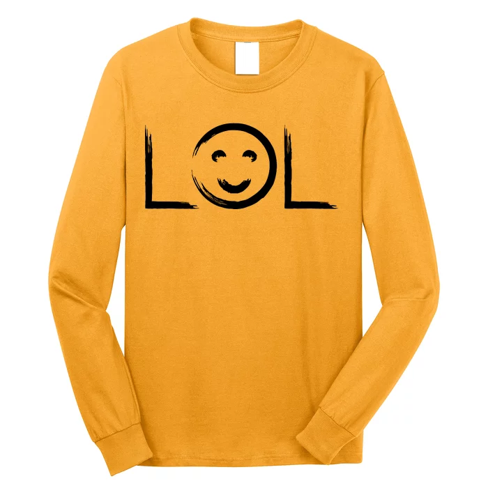 LOL Smiley Face Emoji Long Sleeve Shirt