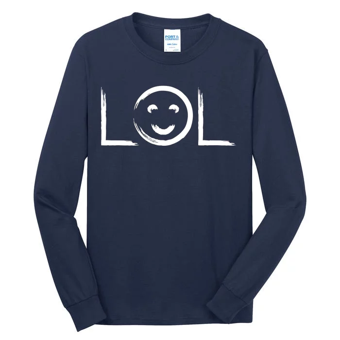 LOL Smiley Face Emoji Tall Long Sleeve T-Shirt