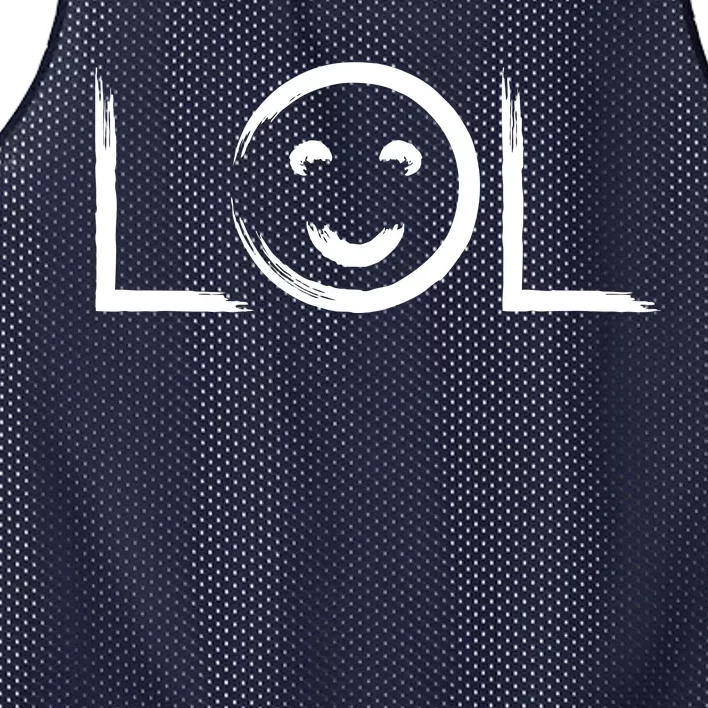 LOL Smiley Face Emoji Mesh Reversible Basketball Jersey Tank