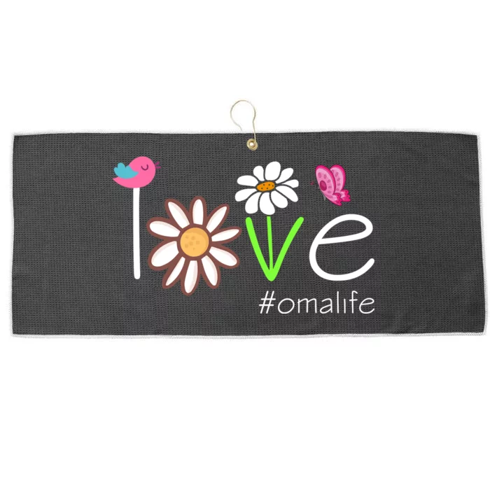 Love Oma Life Cute Matching Family Large Microfiber Waffle Golf Towel