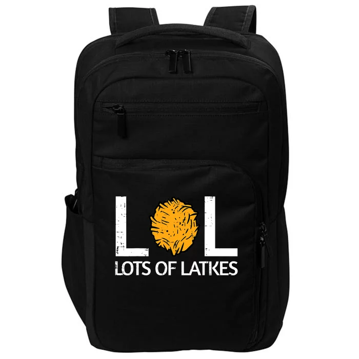 Lots Of Latkes Funny Jew Hanukkah Chanukah Impact Tech Backpack