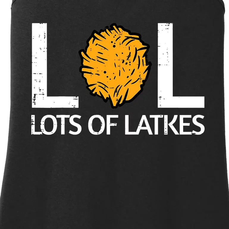 Lots Of Latkes Funny Jew Hanukkah Chanukah Ladies Essential Tank