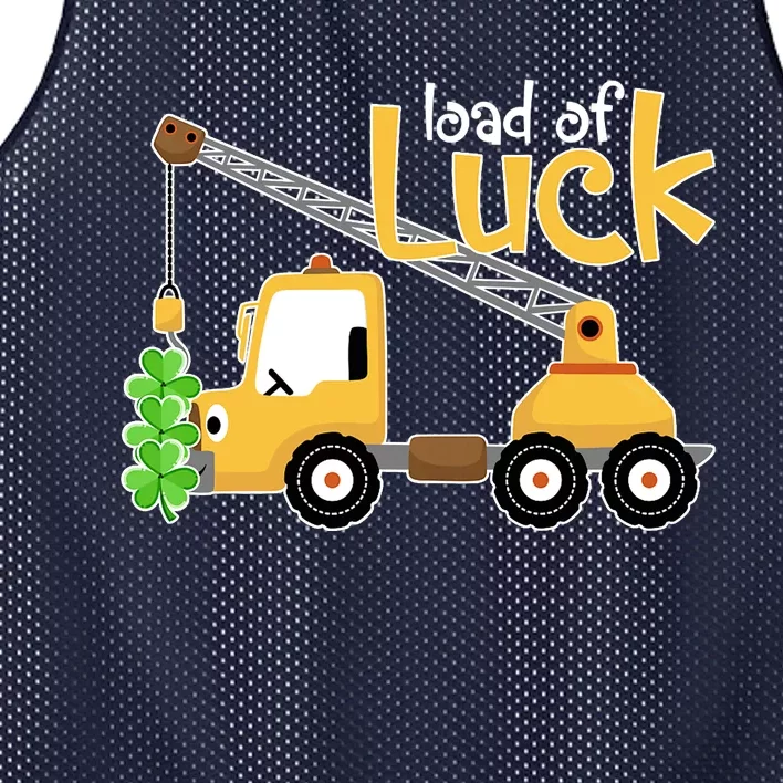 Loads Of Luck Shamrock Funny Truck Saint Patricks Day Mesh Reversible Basketball Jersey Tank