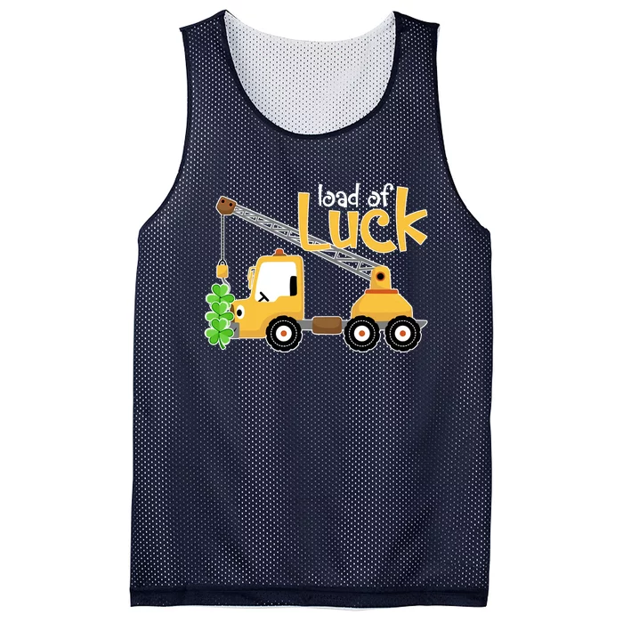 Loads Of Luck Shamrock Funny Truck Saint Patricks Day Mesh Reversible Basketball Jersey Tank