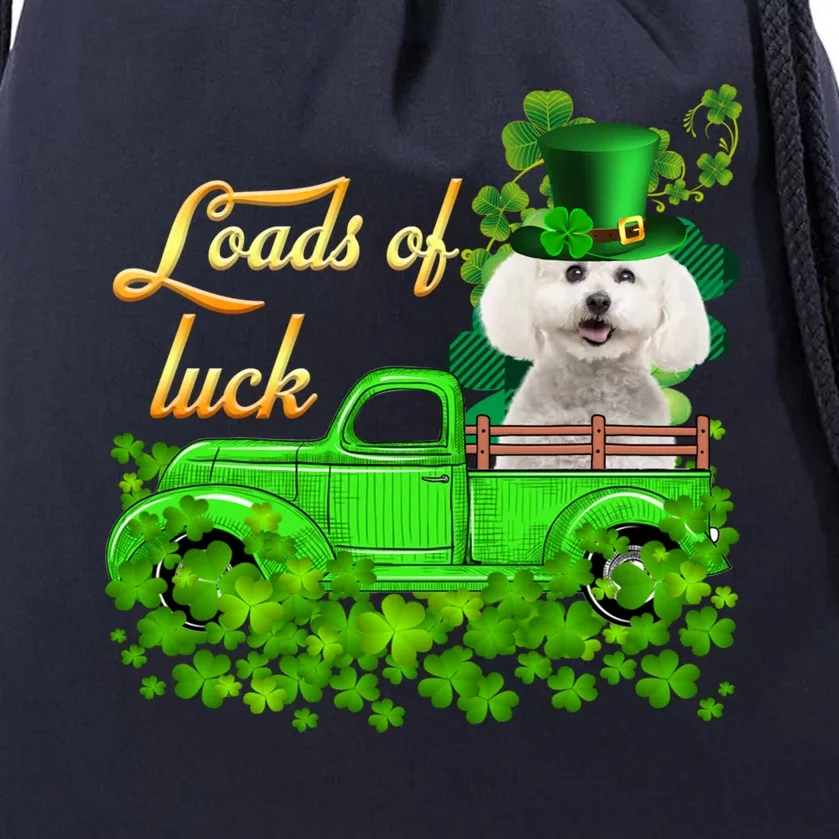 Loads Of Luck Truck Bichon Frise St Patrick's Day Cute Gift Drawstring Bag