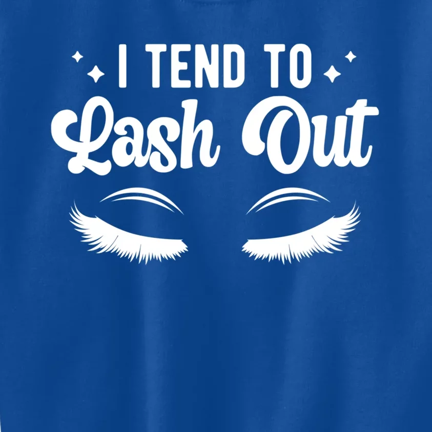 Lash Out Lash Tech Lash Technician Gift Kids Sweatshirt