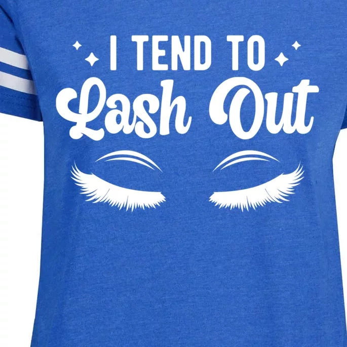 Lash Out Lash Tech Lash Technician Gift Enza Ladies Jersey Football T-Shirt