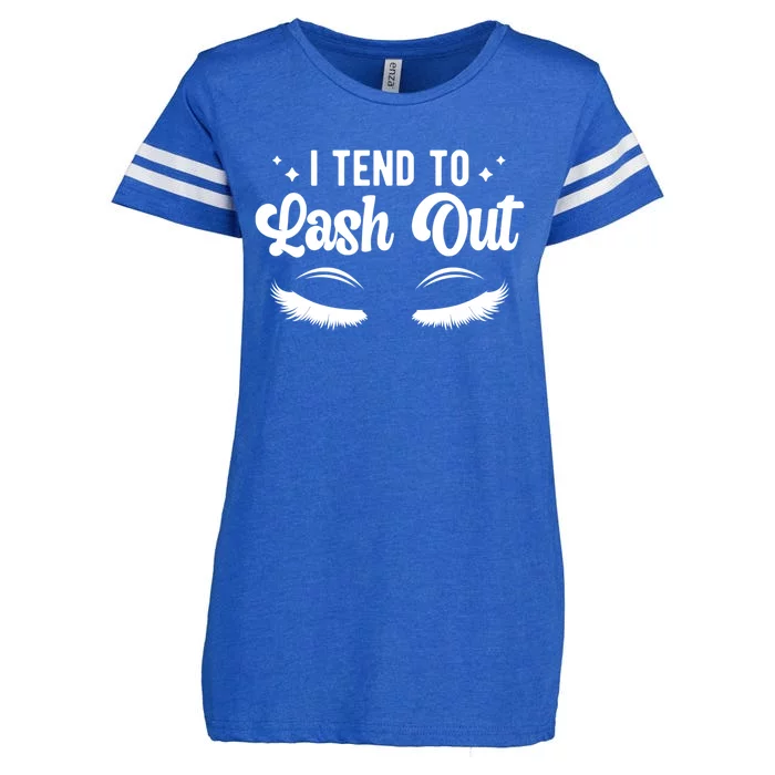 Lash Out Lash Tech Lash Technician Gift Enza Ladies Jersey Football T-Shirt