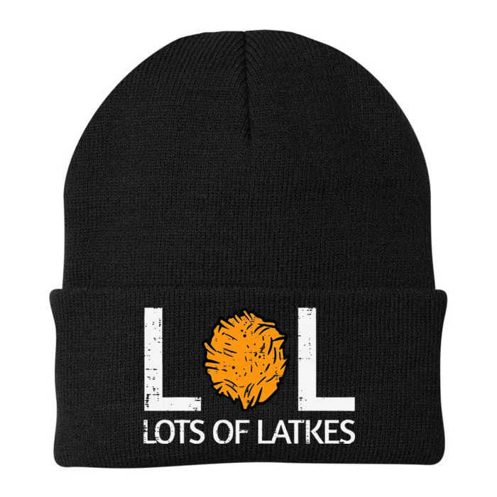 Lots Of Latkes Funny Jew Hanukkah Chanukah Knit Cap Winter Beanie