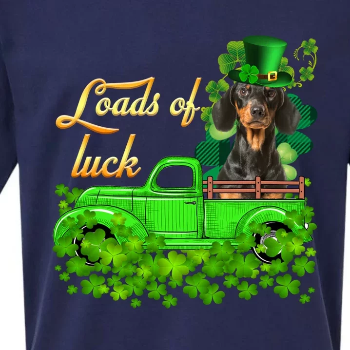 Loads Of Luck Truck Dachshund St Patrick's Day Gift Sueded Cloud Jersey T-Shirt