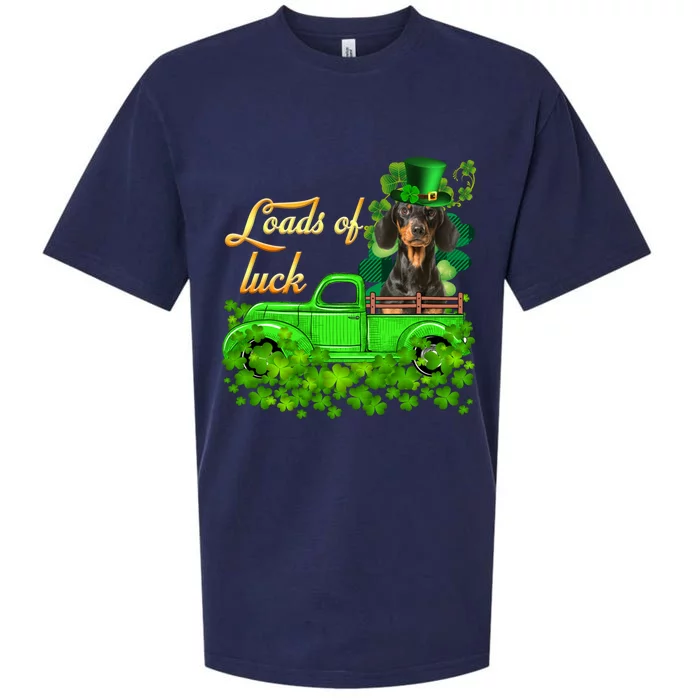 Loads Of Luck Truck Dachshund St Patrick's Day Gift Sueded Cloud Jersey T-Shirt