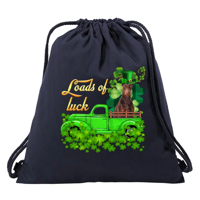 Loads Of Luck Truck Dober St Patrick's Day Cute Gift Drawstring Bag