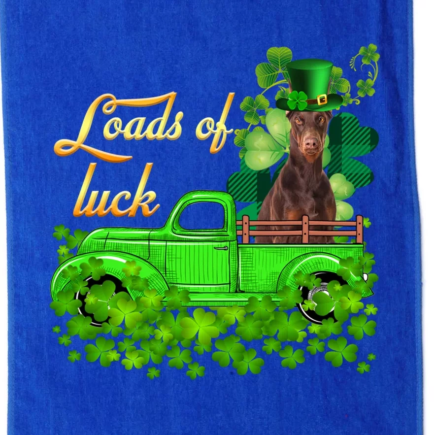 Loads Of Luck Truck Dober St Patrick's Day Cute Gift Platinum Collection Golf Towel