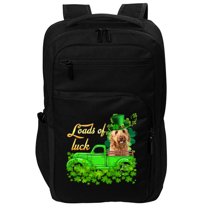 Loads Of Luck Truck Goldendoodle St Patrick's Day Gift Impact Tech Backpack