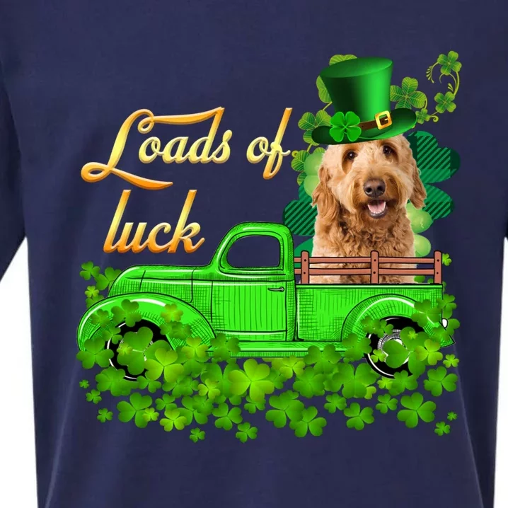 Loads Of Luck Truck Goldendoodle St Patrick's Day Gift Sueded Cloud Jersey T-Shirt