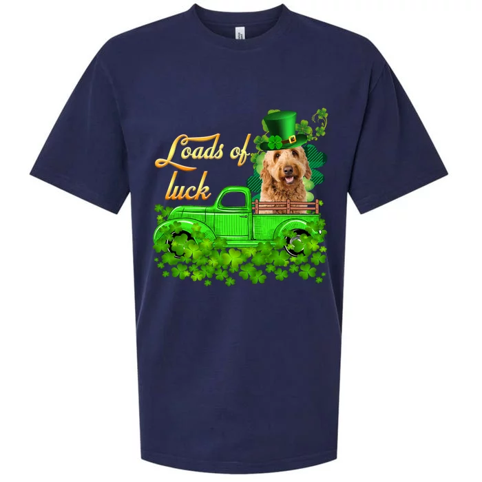 Loads Of Luck Truck Goldendoodle St Patrick's Day Gift Sueded Cloud Jersey T-Shirt