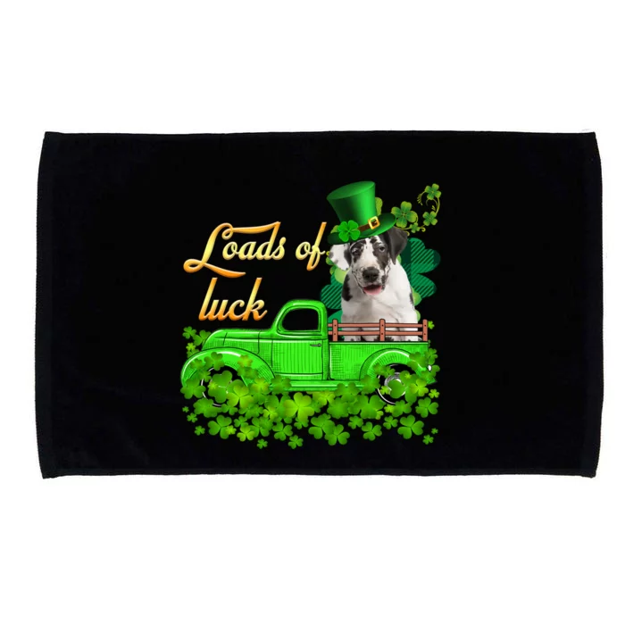 Loads Of Luck Truck Great Dane St Patrick's Day Great Gift Microfiber Hand Towel