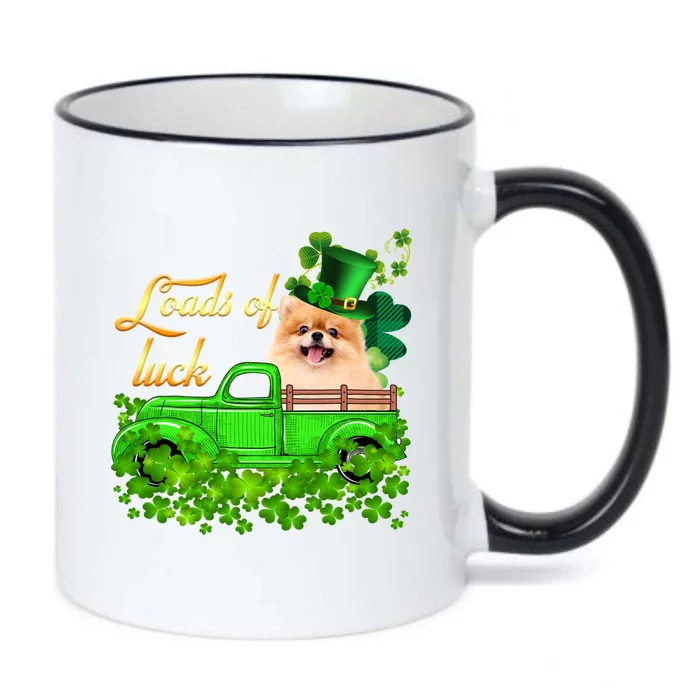 Loads Of Luck Truck Pomeranian St Patrick's Day Great Gift Black Color Changing Mug