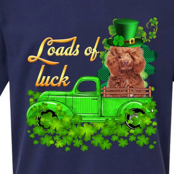 Loads Of Luck Truck Poodle St Patrick's Day Meaningful Gift Sueded Cloud Jersey T-Shirt