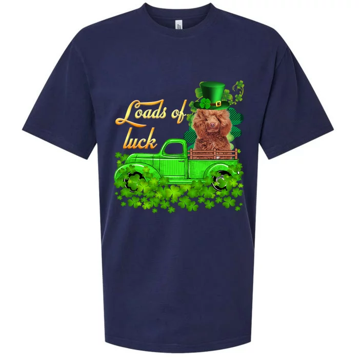 Loads Of Luck Truck Poodle St Patrick's Day Meaningful Gift Sueded Cloud Jersey T-Shirt