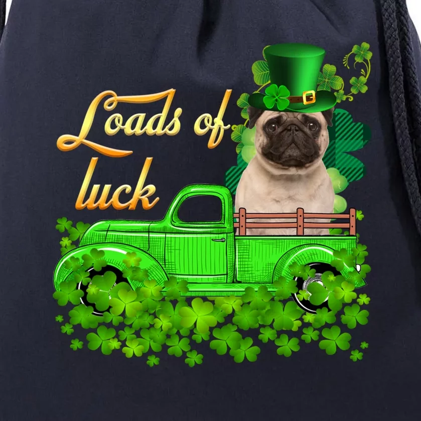 Loads Of Luck Truck Pug St Patrick's Day Gift Drawstring Bag