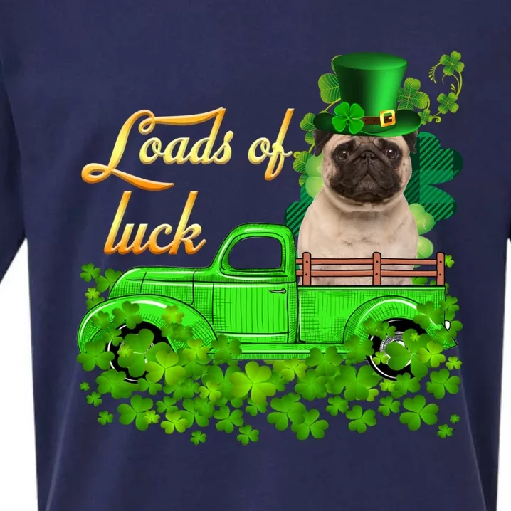 Loads Of Luck Truck Pug St Patrick's Day Gift Sueded Cloud Jersey T-Shirt