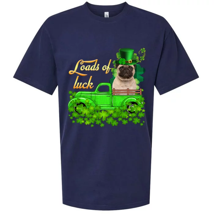 Loads Of Luck Truck Pug St Patrick's Day Gift Sueded Cloud Jersey T-Shirt