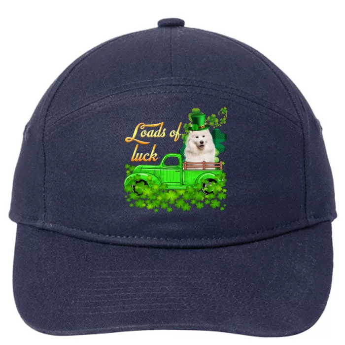 Loads Of Luck Truck Samoyed St Patrick's Day Gift 7-Panel Snapback Hat