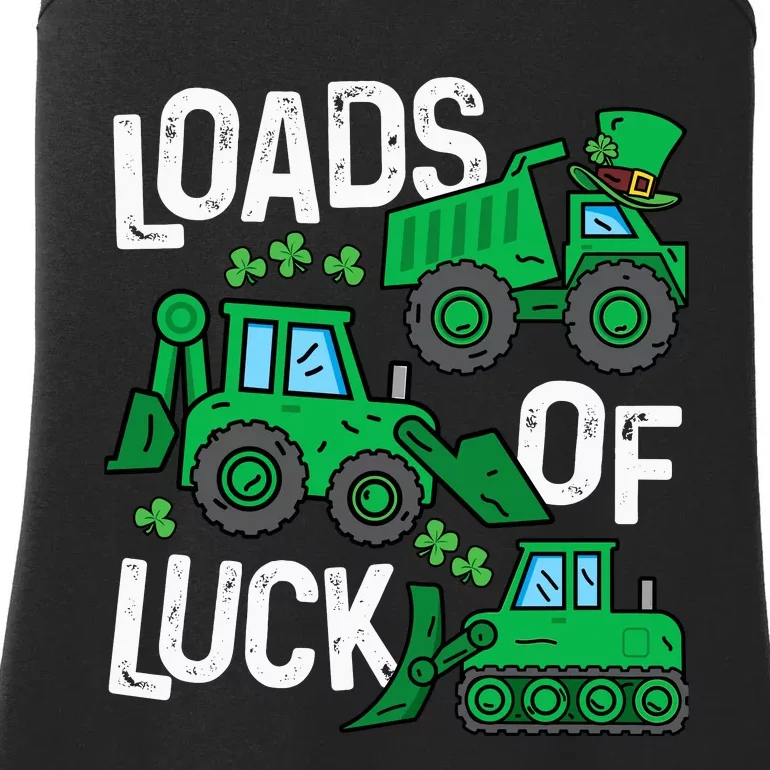 Loads Of Luck Boy St Patricks Day Crane Truck Construction Ladies Essential Tank