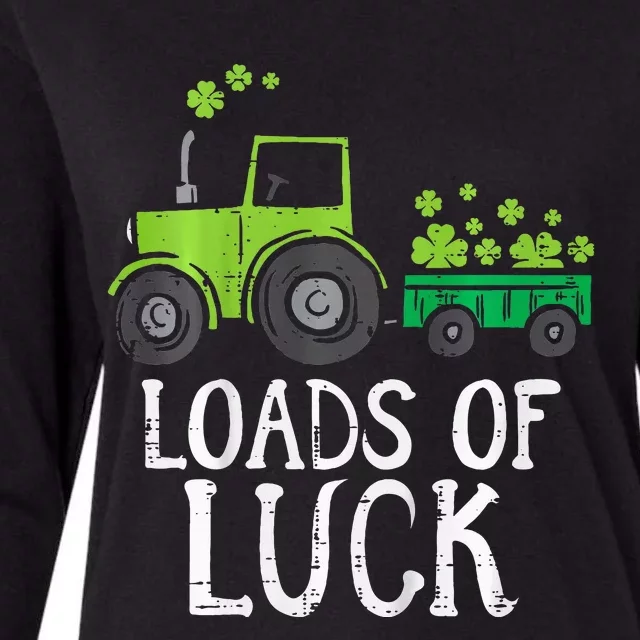 Loads Of Luck Tractor St Patricks Day Womens Cotton Relaxed Long Sleeve T-Shirt