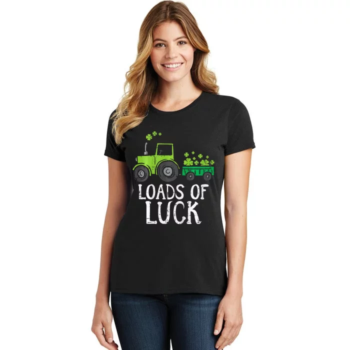 Loads Of Luck Tractor St Patricks Day Women's T-Shirt