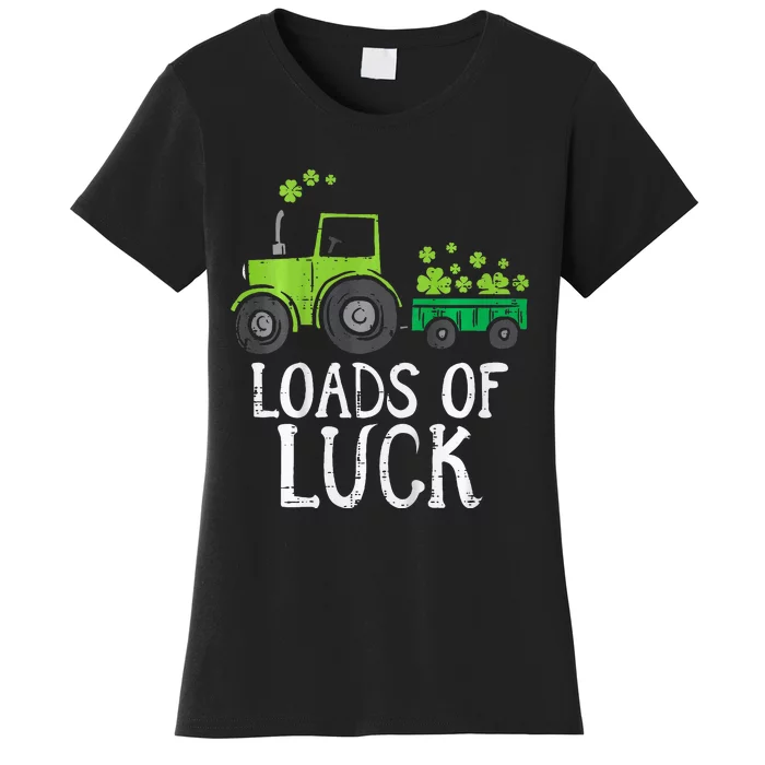 Loads Of Luck Tractor St Patricks Day Women's T-Shirt