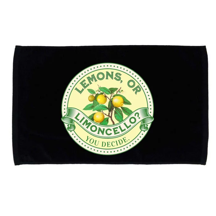 Lemons Or Limoncello You Decide. Optimist Pessimist Microfiber Hand Towel